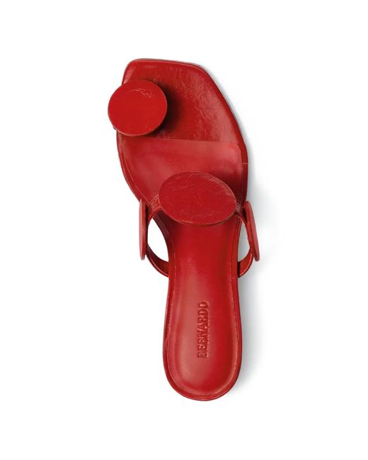 Bernardo Red Jupiter Moon Toe-Ring Sandals