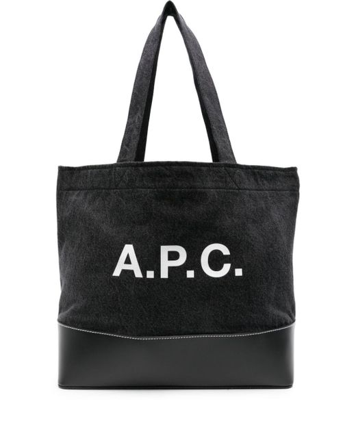 A.P.C. Axel Denim Kleine Shopper in het Black voor heren