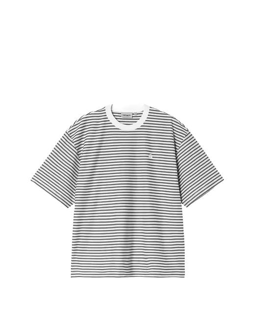 Carhartt Gray Dupree Stripe-Print T-Shirt for men
