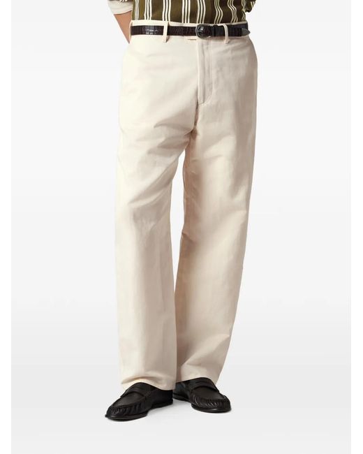 Paul Smith White Logo-Patch Trousers for men