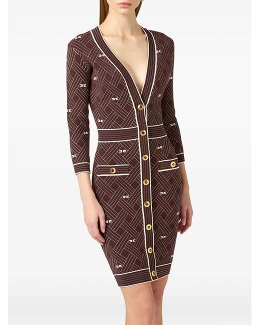 Elisabetta Franchi Purple Dress