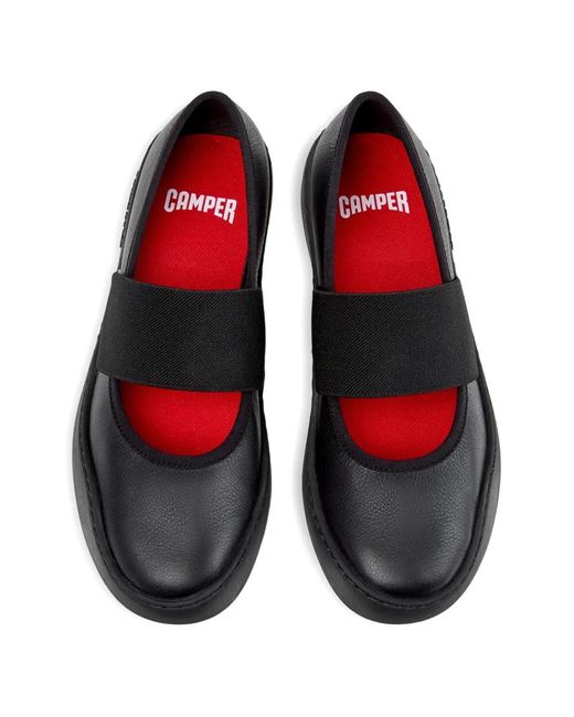 Camper White Peu Touring Elasticated-Strap Ballet Flats