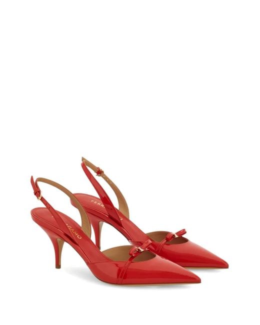 Ferragamo Red Bow Pumps