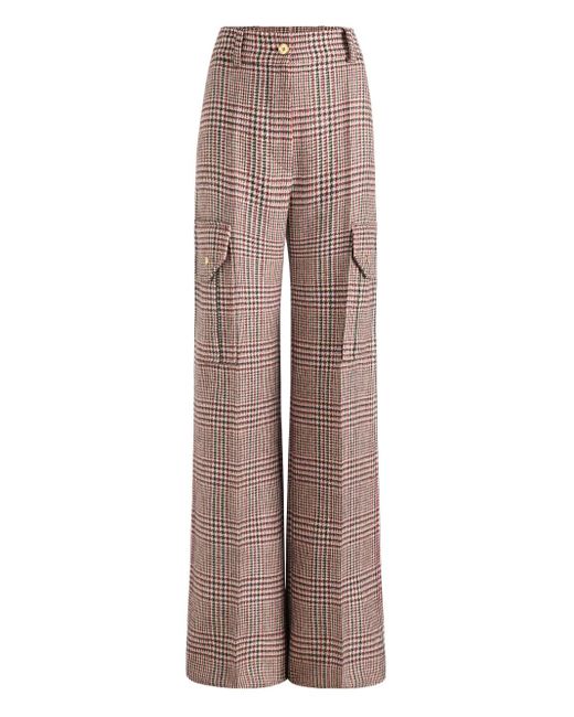 Patou Brown Prince Of Wales-Check Cargo Pants