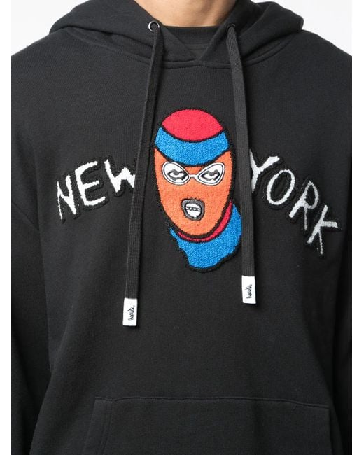 Haculla Black New York Robber Hoodie for men