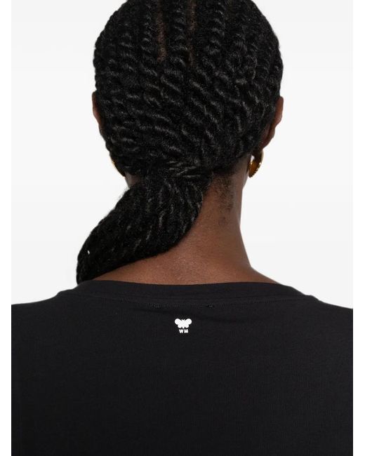 Weekend by Maxmara Black Multia Boat-Neck Three-Quarter-Sleeve T-Shirt