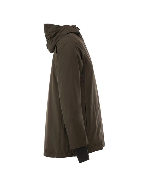 Herno Brown A-Shape 2Layers Hooded Jacket