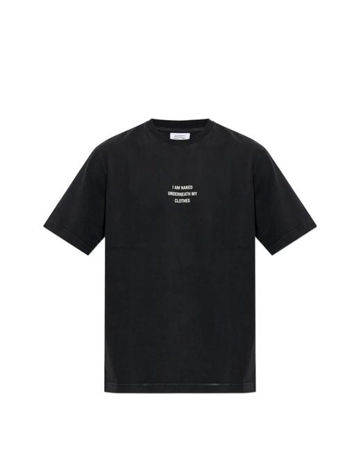 Vetements Black Graphic-Print Cotton T-Shirt for men