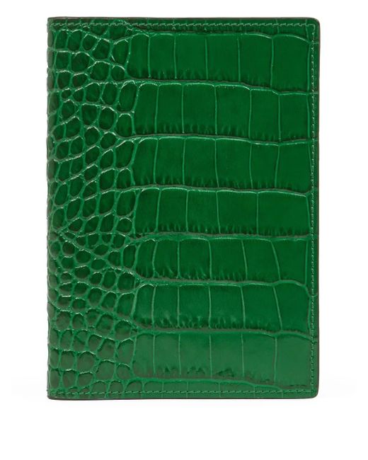 Smythson Green Leather Passport Holder
