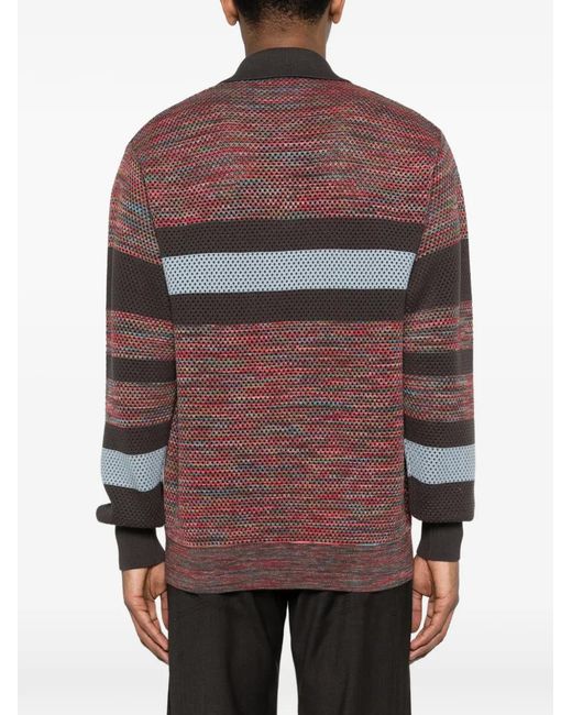 Pull Rayé À Col Zippé Kolor pour homme en coloris Red