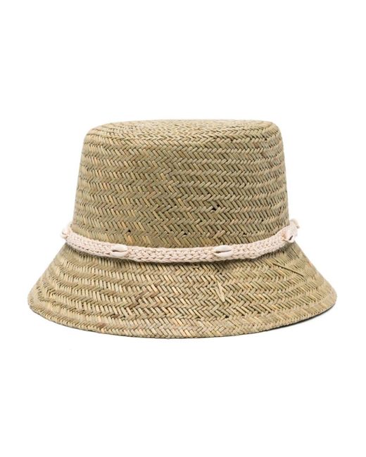 Sombrero de pescador con aplique de concha Alanui de color Natural