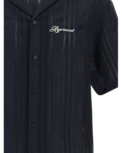 Represent Blue Logo-Embroidered Shirt for men