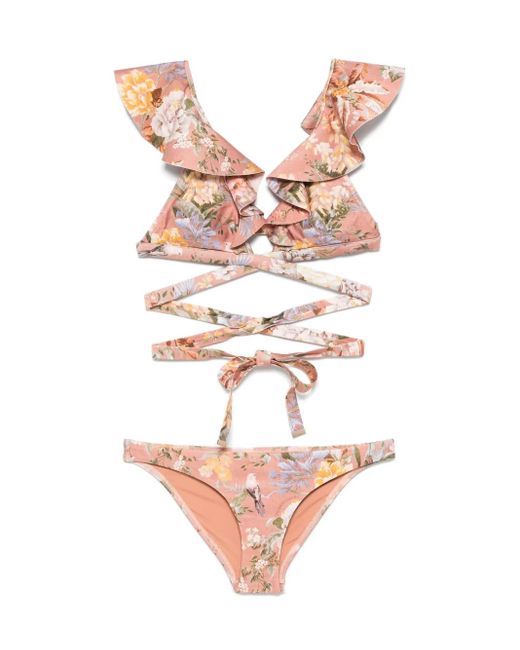 Zimmermann Tallow Bikini in het White