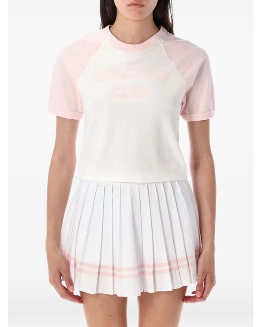 Sporty & Rich White Wellness Club Raglan-Sleeve T-Shirt