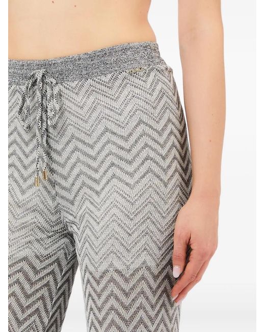 Liu Jo Gray Drawstring Trousers