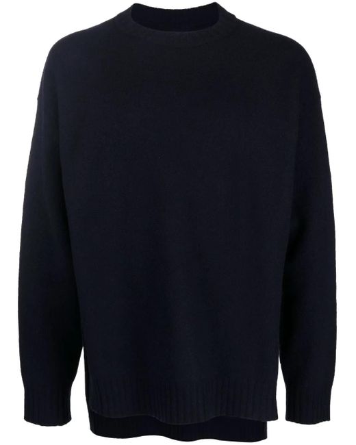Jil Sander Blue Drop-Shoulder Long-Sleeve Jumper for men
