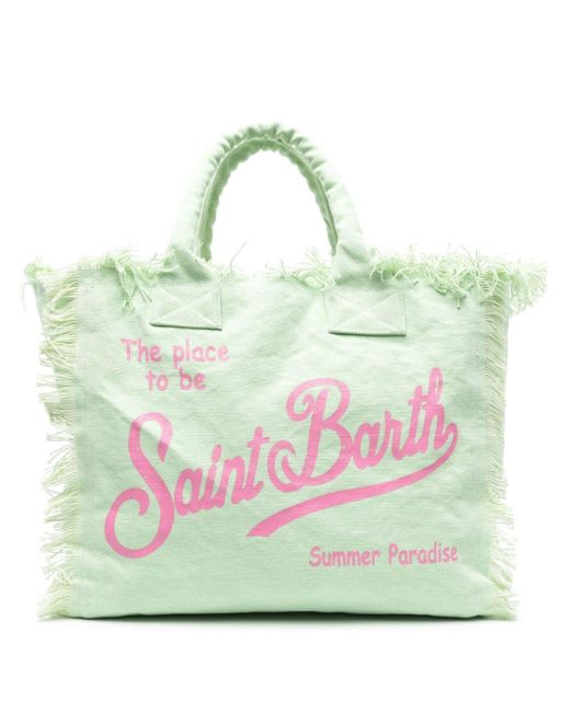 Mc2 Saint Barth Green Vanity Canvas Beach Bag