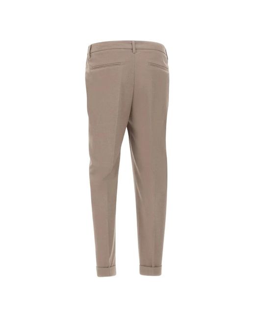 Devore Gray Pleated-Detail Trousers for men