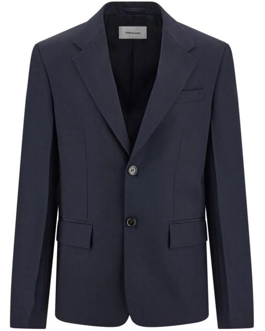 Blazer con doble botonadura Ferragamo de hombre de color Blue
