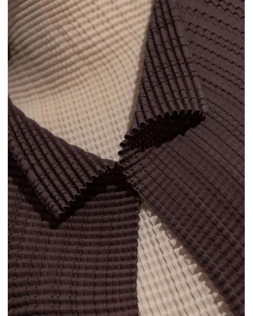 Issey Miyake Wooly Pleats ジャケット Brown