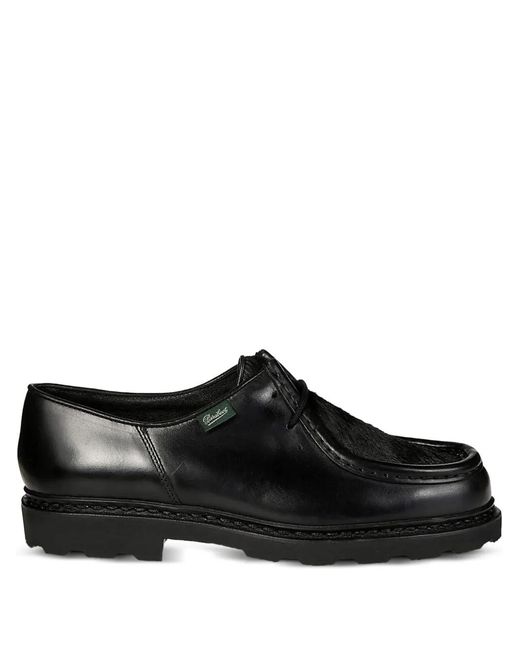 Paraboot Black Michael Leather Derby Shoes for men