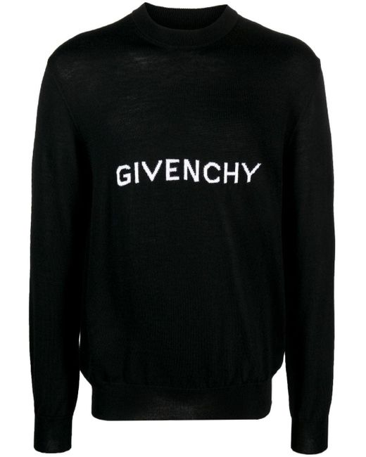 Givenchy Trui Met Geborduurd Logo in het Black voor heren