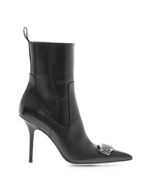 DSquared² Black Gothic Logo-Plaque Ankle Boots