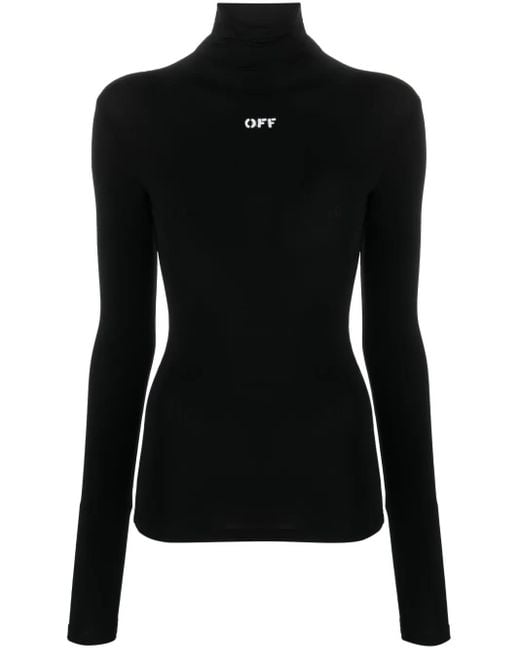 Off-White c/o Virgil Abloh Black Off- Off-Stamp High-Neck Top