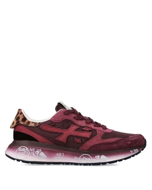 Premiata Lauryn 7789 レオパード パネル スニーカー Purple
