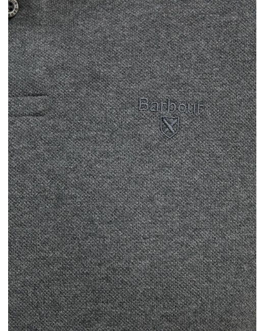 Barbour Gray Long-Sleeves Polo Shirt for men