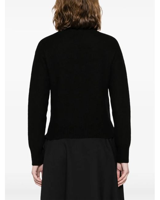 Jil Sander Black Crew-Neck Wool Jumper