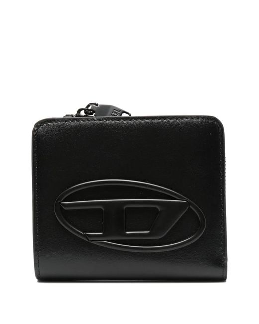 DIESEL Black Holi -D Bifold Zip Large for men