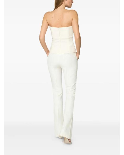 Genny White Schulterfreies Top Mit Kristallen