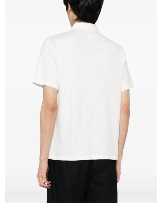 Rag & Bone White Logo-Embroidered Polo Shirt for men