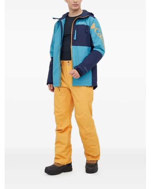 Columbia Blue Colour-Blocked Ski Jacket for men