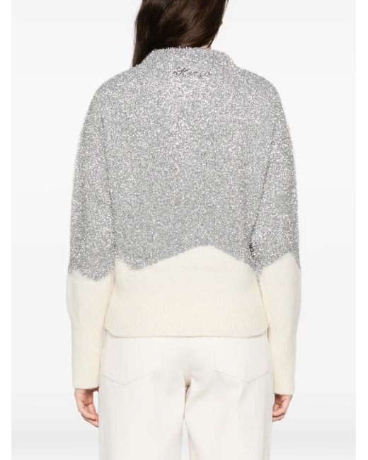 KENZO White Cartoon-Intarsia Sweater