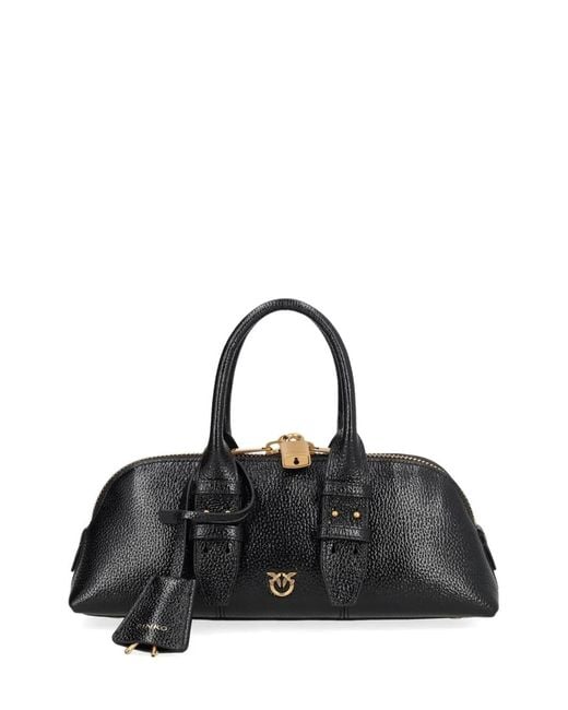 Pinko Black Small Escape Buckle Tote Bag