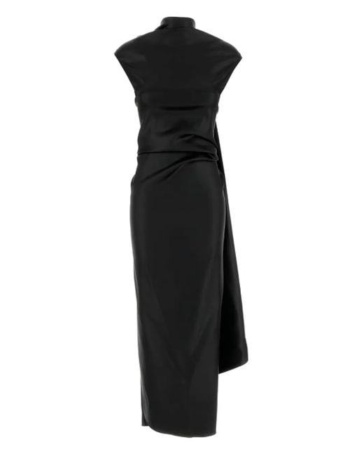 Sportmax Abadani Draped-Detail Gown in Black | Lyst
