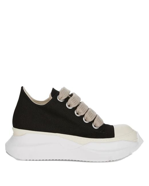 Rick Owens Black Jumbolace Low Sneakers