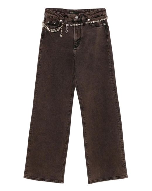 Maje Gray Chain-Belt Jeans