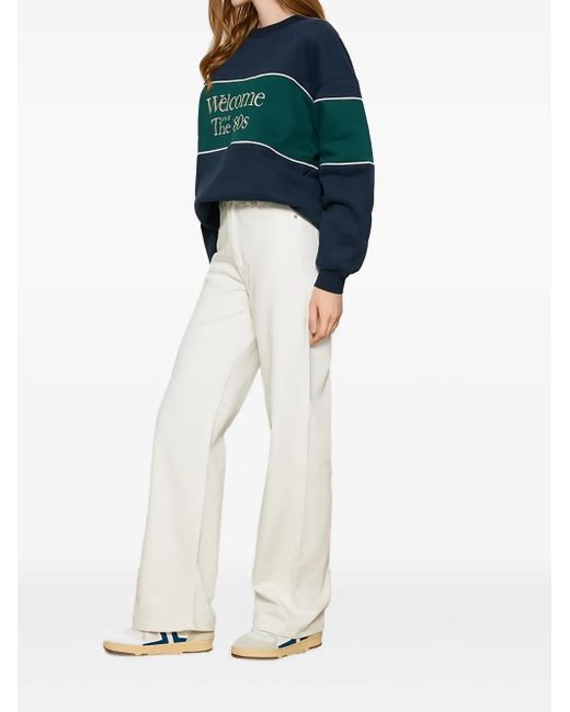 Hey Joanie White Logo-Patch Jeans