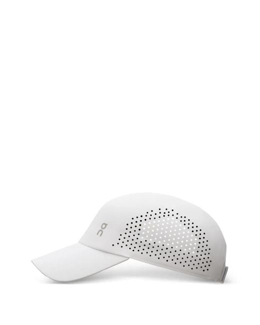 On Shoes White Lightweight Perforated Cap