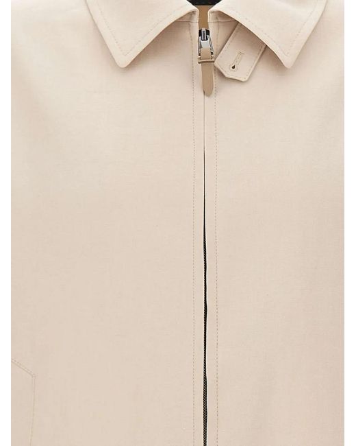 Boss Natural Slim-Fit Zip-Up Linen Jacket for men