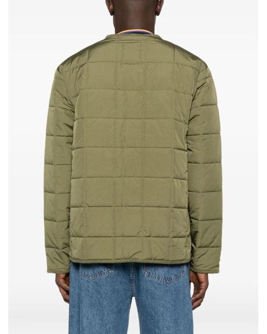 Adidas Green Quilted Buttoned Jacket for men