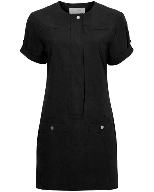 Proenza Schouler Mini-jurk Met Korte Mouwen in het Black