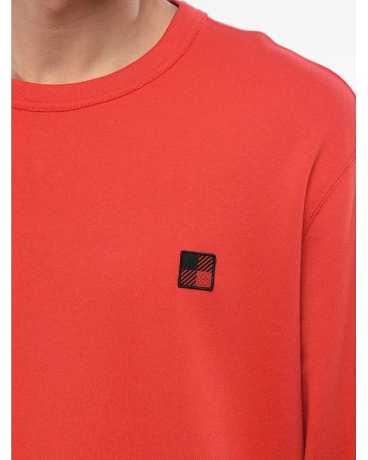Woolrich Logo-Embroidered Brushed-Cotton Sweatshirt for men