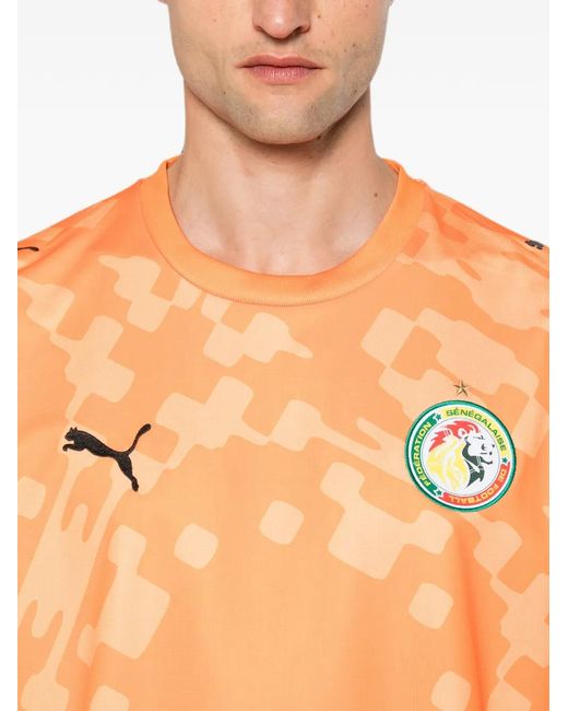 PUMA Orange X Salehe Bembury X Senegal Logo-Patch T-Shirt for men