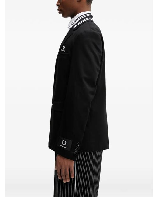 Fred Perry Black Single-Breasted Blazer for men