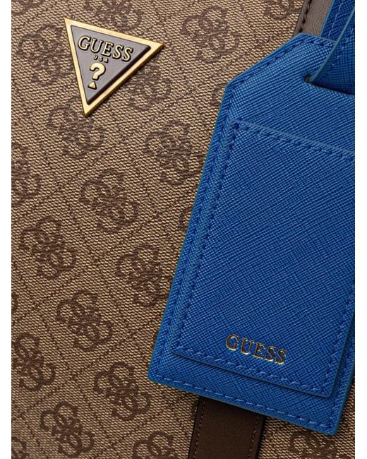 Guess Brown Pisa Patterned Holdall for men