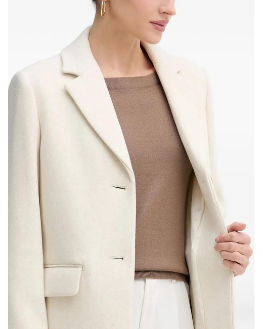 Sisley Natural Single-Breasted Coat